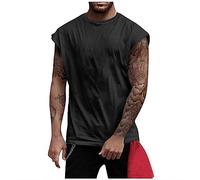 RMBLYfeiye Achselshirts Herren Rundhals Palm Druck Funktionsshirt Ärmellos Bodybuilding Tank Top Regular Fit Muskelshirts Fitness Trägershirt Basic Gym Top Oversized Sport Shirt Männer