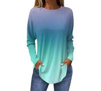 RMBLYfeiye Angebote des Tages Heute Damen Blusen & Tuniken Für Damen Elegante Oberteile Damen Opus Bluse Damen Rundhals Long Sleeve Oversized Sweatshirt Blumen Bedruckt Oberteile Leichte Poloshirt M