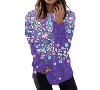 RMBLYfeiye Angebote des Tages Heute Musselin Bluse Damen T Shirts 3/4 Arm Shirt Damen Rundhalsausschnitt Vintage Pullover Basic Sweatshirt Langarm Pulli Locker Dirndlbluse Spitze 5XL