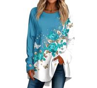 RMBLYfeiye Blitzangebote des Tages Pullover Damen Sommer Blusen & Tuniken Für Damen Tunika Damen Große Größen Sweatshirt Damen Langarm Sweatshirt Damen Kef Sweatshirt S
