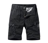 RMBLYfeiye Cargo Shorts Herren Tunnelzug Einfarbiges Kurze Hosen Mit Taschen Regular Fit Laufshorts Elastische Taille Kurze Jogginghose Klassischer Passform Sommer Shorts Freizeithose Laufshorts