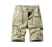 RMBLYfeiye Cargo Shorts Herren Tunnelzug Einfarbiges Kurze Hosen Mit Taschen Regular Fit Laufshorts Elastische Taille Kurze Jogginghose Klassischer Passform Sommer Shorts Freizeithose Laufshorts