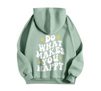 RMBLYfeiye Damen Hoodie Streetwear Pink Palm Puff Mit Aufdruck Partner Pullover Sweatshirt Kapuze Pullunder