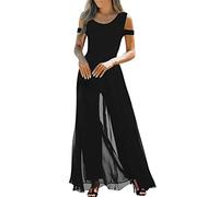 RMBLYfeiye Damen Kurzarm Lang Jumpsuit Elegant Overall Jumpsuits O-Ausschnitt Playsuit Romper Hosenanzug Mit Gürtel Hosenanzug Festlich Hochzeit Jumpsuit Elegant Hochzeit Gast Overall Sommer