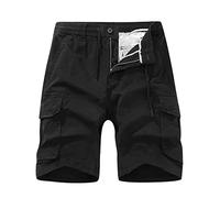 RMBLYfeiye Gym Shorts Herren,Cargo Shorts Herren Einfarbiges Elastische Taille 3/4 Chino Shorts Mit Taschen