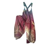 RMBLYfeiye Haremshosen Damen Sommer Kostüm Elegant Hosenanzug Lässiger Jumpsuit Latzhose Herren Bib Tasche Sommerhosen