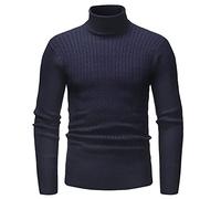 RMBLYfeiye Herren Strickpullover Winter Rollkragenpullover Feinstrick Pullover Slim fit Freizeit Warme Basic Männer Rollkragen Pulli Einfarbig Sweater Langarmshirt für Männer