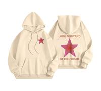RMBLYfeiye Hoodie Damen Mit Aufdruck Blumenmuster Pink Palm Puff Oversize Locker Sweatshirt Kapuze Kuschel Y2k Frauen Streetwear Teenager Mädchen Stretch Kapuzenpullover