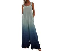 RMBLYfeiye Hosenanzug Damen Business Sommer Jeans Overall Langarm Einteiler Leichter Stoff