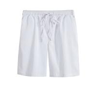 RMBLYfeiye Leinen Shorts Herren Einfarbiges Tunnelzug Loose Fit Sommer Shorts Mit Taschen Baumwoll Leinen Chino Shorts Klassischer Passform Strandshorts Regular Fit Kurze Hosen Bermuda Shorts Männer