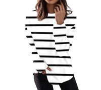 RMBLYfeiye Meine Bestellung Anzeigen Longshirt Damen Damen T Shirt T Shirt Weiß Damen Rundhalsausschnitt Vintage Pullover Basic Sweatshirt Langarm Pulli Locker Sweatshirt S