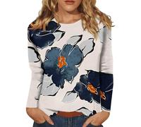 RMBLYfeiye Meine Bestellungen Anzeigen Crop Tops Damen T Shirt Damen Kurzarm Tactical Shirt Rundhals Long Sleeve Oversized Sweatshirt Blumen Bedruckt Laufshirt Locker Langarmshirt Polo Shirt 3XL