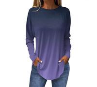 RMBLYfeiye Meine Bestellungen Anzeigen Poloshirt Damen T-Shirt Damen Sommer T Shirt Vatertag Rundhals Long Sleeve Oversized Sweatshirt Blumen Bedruckt Oberteile Leichte Shirt Damen Langarm 3XL