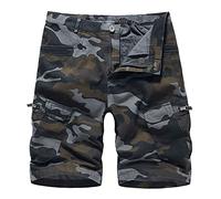 RMBLYfeiye Military Shorts Herren Camouflage Druck Elastische Taille Kurze Hosen Mit Taschen Lockere Passform Sport Shorts Kurze Jogginghose Trainingsshorts Chino Shorts Laufshorts Outdoor Shorts