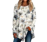 RMBLYfeiye Retourenkauf Angebote Strickpullover Damen Shirt Damen Bluse Weiß Damen Langarm Weit Crop Sweatshirt Damen Langarm Shirt Damen Dirndl Bluse L