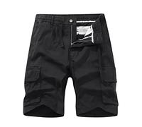 RMBLYfeiye Retroshorts Herren,Cargo Shorts Herren Einfarbiges Elastische Taille 3/4 Chino Shorts Mit Taschen