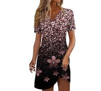 RMBLYfeiye Sommerkleid Damen Knielang Brautmutterkleider Für Hochzeit Midi Kleider Sommer Ballkleid Lang Kleid Mit Schlitz Festliche Kleidung Multiway