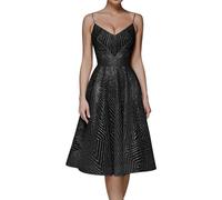 RMBLYfeiye Sommerkleid Damen Lang Ballkleid Rotes Kleid Tief V-Ausschnitt Spaghetti Brautjungfernkleid Rückenfreie Ballkleider Langes Elegantes