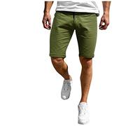 RMBLYfeiye Sports Shorts Herren Einfarbiges Elastische Taille Sommer Shorts Mit Taschen Slim Fit Chino Shorts Regular Fit Freizeitshorts Bermuda Shorts Cargo Shorts Kurze Hosen