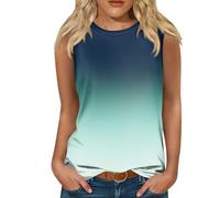 RMBLYfeiye Temu Shop Kleidung Damen Basic Top Ärmelloses Sexy Rundhals Farbverlauf Trägershirt Stretch Ärmellos Tanktops Frauen Lang