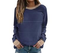 RMBLYfeiye Temu Shop Kleidung Damen Bluse Damen Elegant Damen Bluse Sommer Opus Shirt Damen Long Sleeve Blumen Bedruckt Oversized Sweatshirt Rundhals Pullover Leichte Langarmshirt Damenbluse L