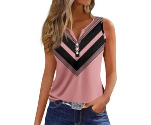 RMBLYfeiye Temu Shop Kleidung Damen Bluse Elegant Sommer Opus Shirt V-Ausschnitt Blumen Bedruckt Henley Tops Ärmellos Achselshirts Leichte Trägershirt Jeansbluse