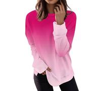 RMBLYfeiye Temu Shop Kleidung Damen Blusen Damen Shirts Damen Damen Tunika Sommer Rundhals Langarm Sweatshirt Musterdruck Sportshirt Basic Sweatshirt Herbst Sportoberteile Frauen L