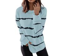 RMBLYfeiye Temu Shop Kleidung Damen Blusen Damen Shirts Damen Opus Shirt Damen Zebra Druck Rundhals Sweatshirt Langarm Longshirt Bequemer Pullover Leichte Sweatshirt Jacke Damen XL