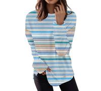 RMBLYfeiye Temu Shop Kleidung Damen Bundeswehr T-Shirt Weisses T Shirt Damen Sport Shirt Damen Rundhalsausschnitt Vintage Pullover Basic Sweatshirt Langarm Pulli Locker Damenblusen XL