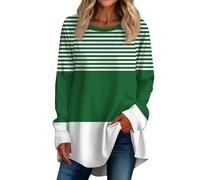 RMBLYfeiye Temu Shop Kleidung Damen Sweatshirt Damen I Love My Boyfriend Shirt Crop Shirt Damen Long Sleeve Gestreifter Druck Oversized Sweatshirt Rundhals Pulli Casual Laufshirt Damen Sweatshirt M