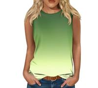 RMBLYfeiye Temu Shop Kleidung Damen Top Elegant Blaues Bandeau Rundhals Farbverlauf Trägershirt Stretch Ärmellos Tanktops Frauen Rip