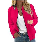 RMBLYfeiye Trachten Strickjacke Damen Gefüttert Festliche Kleidung Einfarbiges Leichte Übergangsjacke Mit Reißverschluss Basic Bolerojacke Taschen Kurzarm Blazer
