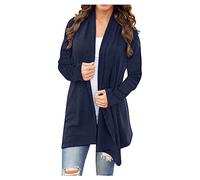 RMBLYfeiye Trachtenjacke Damen Strickjacke Bunt Blazer Schwarz Leichte Übergangsjacke Offener Vorderseite Elegant Cardigan Lang Langarm Dünne Jacke Fleecejacke