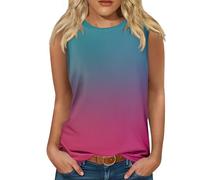 RMBLYfeiye Trägershirt Damen BH Top Spaghetti Rundhals Farbverlauf Stretch Ärmellos Tanktops Frauen Tank Sommer