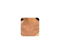 RMMD Kette Silber Damen - 18K Weißgold Silber Ketten Halskette ohne Anhänger Dünne Silberkette Damen Schmuck Silver Necklace Women Jewelry Jewellery Geschenke für Freundin Frauen Teenager Mädchen