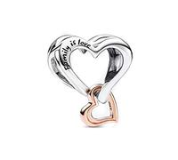 RMMY Charm Anhänger S925 Sterling Silber Openwork Infinity Heart Bracelet Bead für Europäische Armbänder Halskette Mother's Day Schmuck Geschenk Christmas für Damen Herren