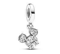 RMMY S925 Sterling Silber Anhänger Baumeln Perlen Charms für Armbänder und Halsketten Sparkling Mouse Bow für Frauen Mädchen Freunde