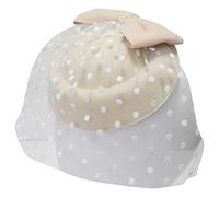 Ro Rox Grace Perlen Vintage Retro 40er 50er Jahre Fascinator Hochzeit Party Hut - Beige