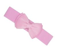 Ro Rox Vera 1950er Jahre Vintage Retro Pin-Up Breiten Elastischen Satinbogen Gürtel (Hellrosa, L)