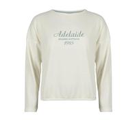 ROADSIGN australia Damen Sweatshirt mit U-Boot-Ausschnitt und Print für entspannte Casual-Looks Ecru, S