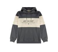 ROADSIGN australia Herren Sweatshirt Kontrast-Hoody für Sportive Looks in der kühlen Jahreszeit anthrazit/beige, 5XL