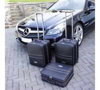 Roadsterbag 3-tlg. Kofferset mit 2 Rollen Mercedes SL R230 141 Liter Schwarz Koffer24