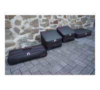 Roadsterbag Jaguar F-Type Cabrio ab 06/2016 (EU) - 4tlg. Kofferset Kofferraum - Silbergraue Naht/Futter Grau schwarz Koffer24