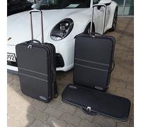 Roadsterbag Kofferset mit 2 Rollen Porsche 911 (991+992) Front 103 Liter 3-tlg. Schwarz Koffer24