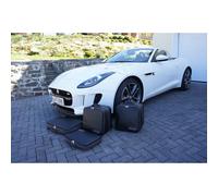 Roadsterbag - Roadsterbag Jaguar F-Type (EU) Cabrio bis 5/2016 - 4tlg. Kofferset Kofferraum - Rote Naht/Futter Grau Koffer24