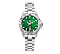 Roamer Deep Sea 200 Damen Armbanduhr, Edelstahl, 34mm, Edelstahlarmband, Silber, 20 bar, Zifferblatt: Grün, Datumsanzeige, 860844 41 75 20