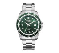 Roamer Nautic Chrono 100 Herren-Armbanduhr Sport Quarz Edelstahlarmband Grau Edelstahlgehäuse Analoganzeige Grün - 862837-41-75-20