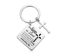 Roar Schlüsselanhänger Christlich Johannes 3:16 „For God So Loved the World...“ mit Kreuz & Herz - Geschenkidee für Gläubige Christen - Glaube Geschenk Bibelvers Christliches Accessoire