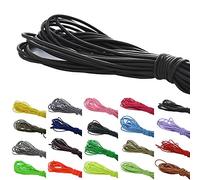 Roban Fashion 10 m elastische Gummikordel 3mm Gummischnur Elastische Kordel Hutgummi Auswahll aus 32 Farben,Schwarz