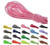 Roban Fashion 10 m elastische Gummikordel 3mm Gummischnur Elastische Kordel Hutgummi Auswahll aus 32 Farben,Hellrosa